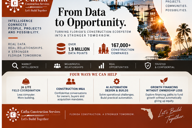 Catha Construction Services Florida construction ecosystem infographic
