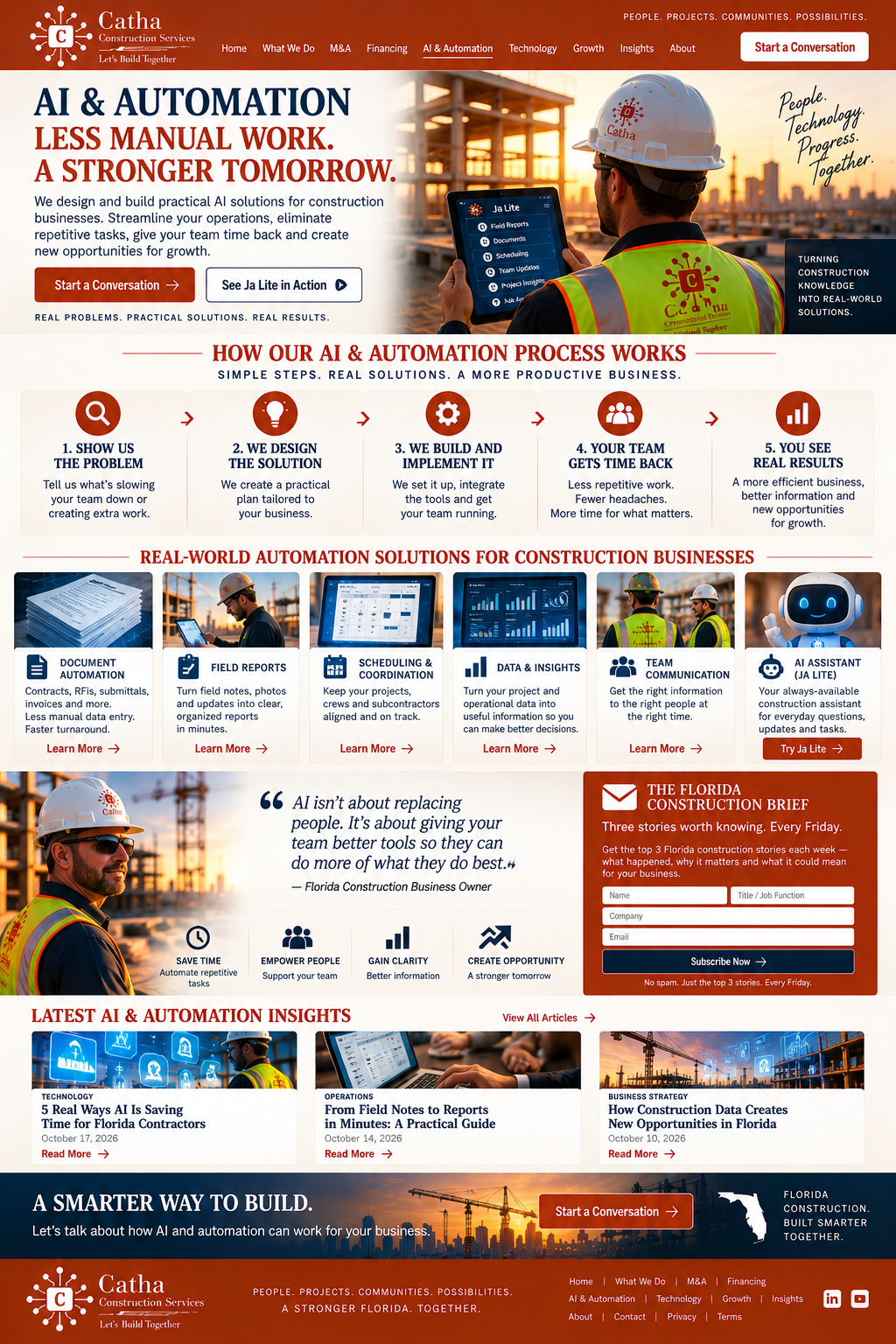 Custom AI automation for construction operations